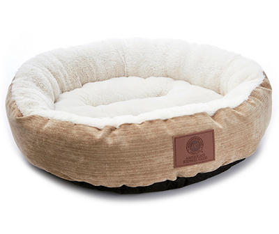Beige Spring Mason Round Pet Bed, (22")