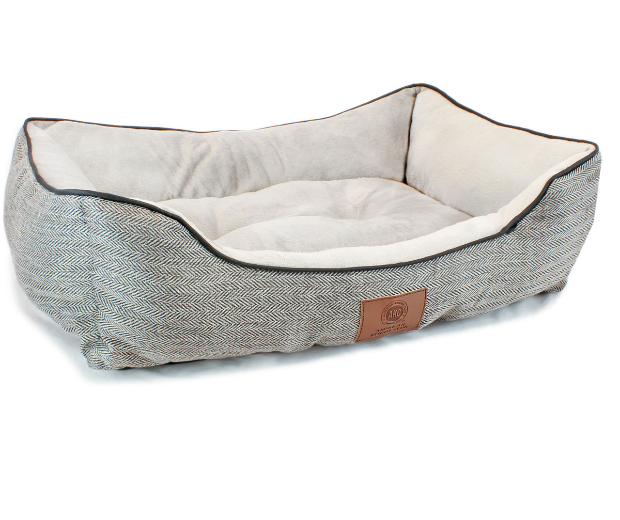 AKC Green & White Plaid 3-Piece Pet Bed Set