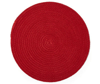 Red Braided Round Placemat