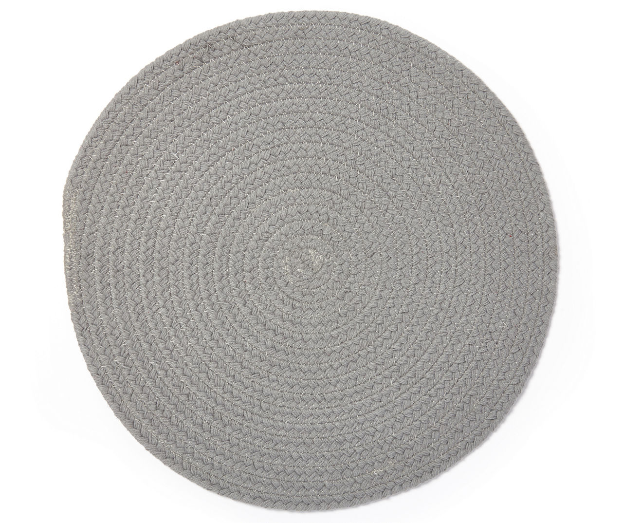 Gray Braided Round Placemat
