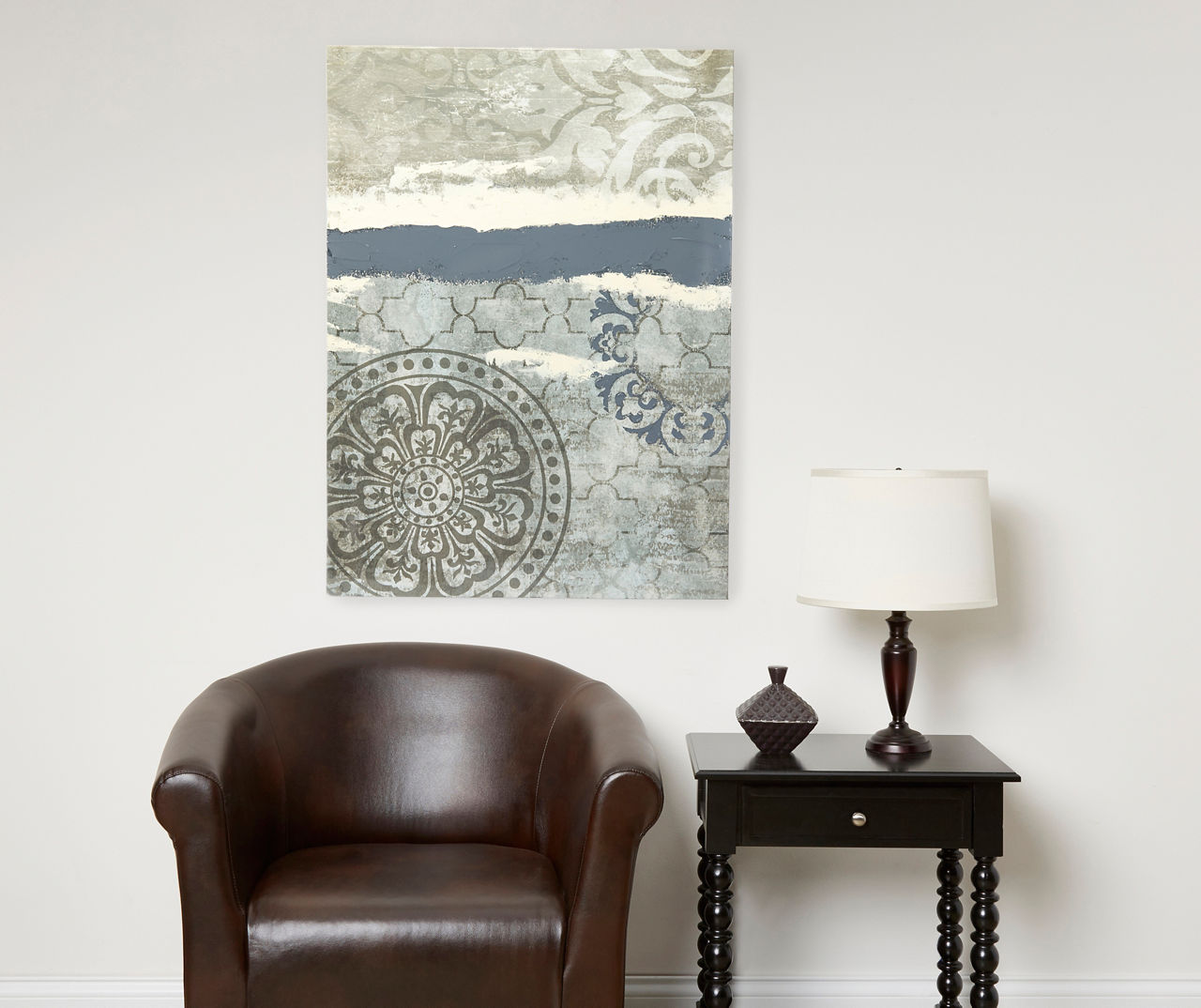 Blue Lacquer Canvas Art, (28" x 38")