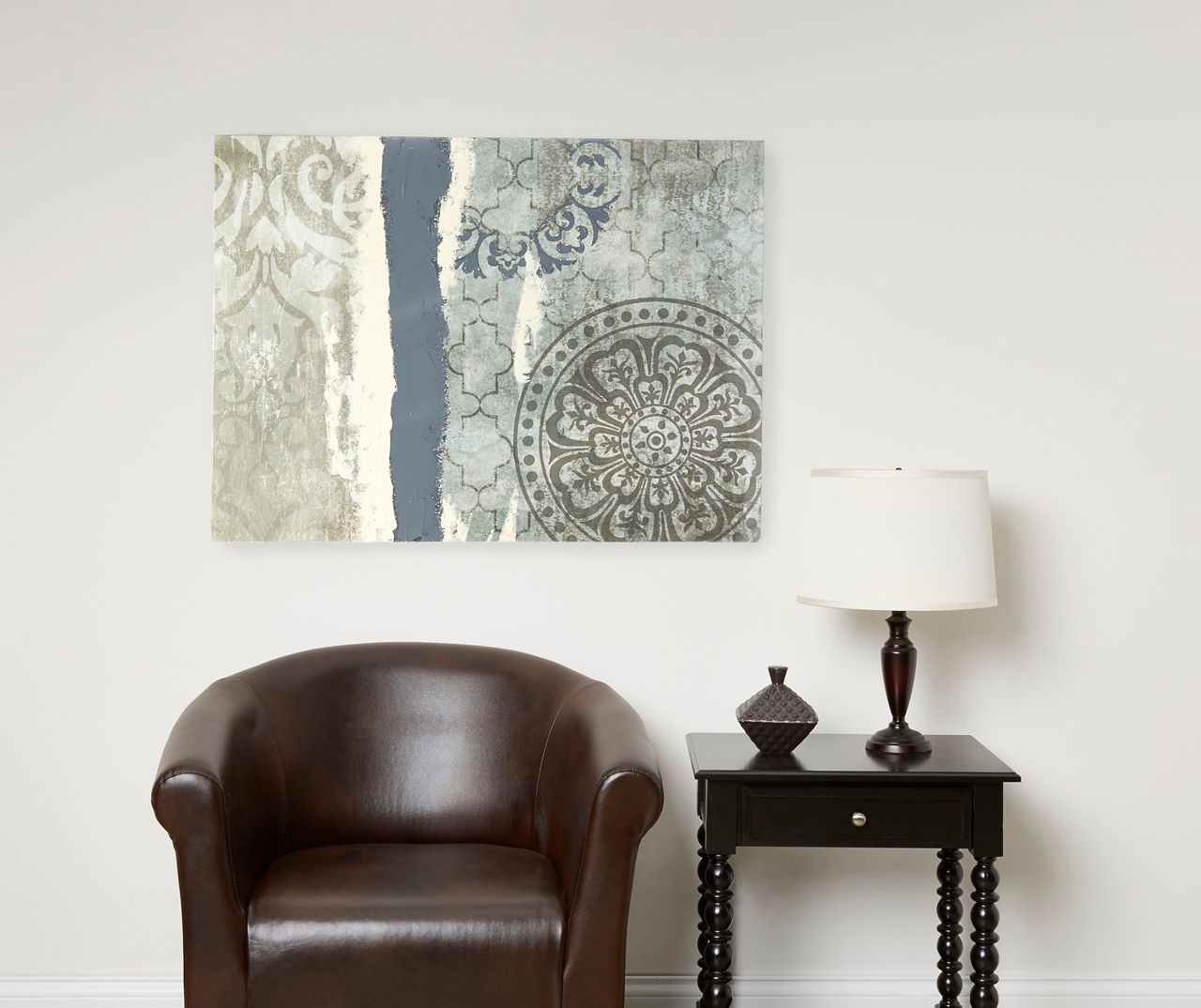 Blue Lacquer Canvas Art, (28" x 38")