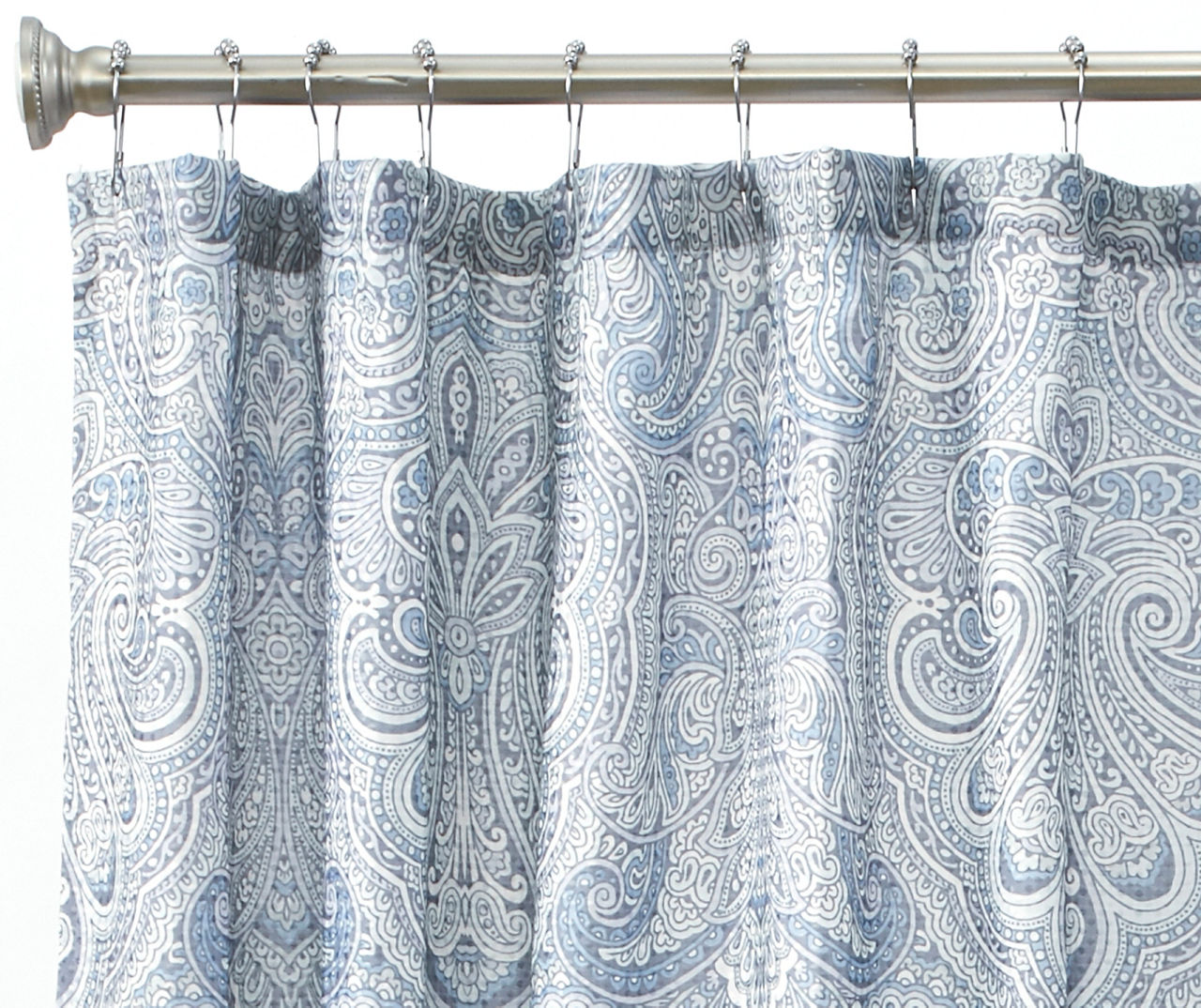 Aprima Emilia Blue Fabric Shower Curtain Big Lots