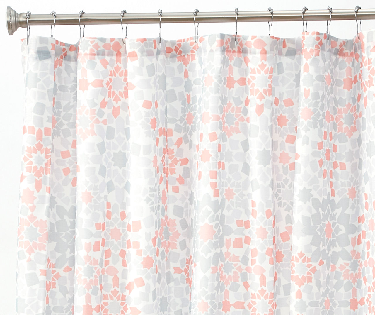 Aprima Casbah Gray & Orange Fabric Shower Curtain Big Lots