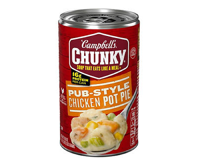 Campbell’s Chunky Soup, Pub-Style Chicken Pot Pie Soup, 18.8 oz Can