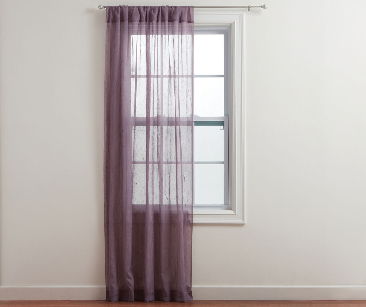 Lavender Crushed Voile Curtain Panel, (84")