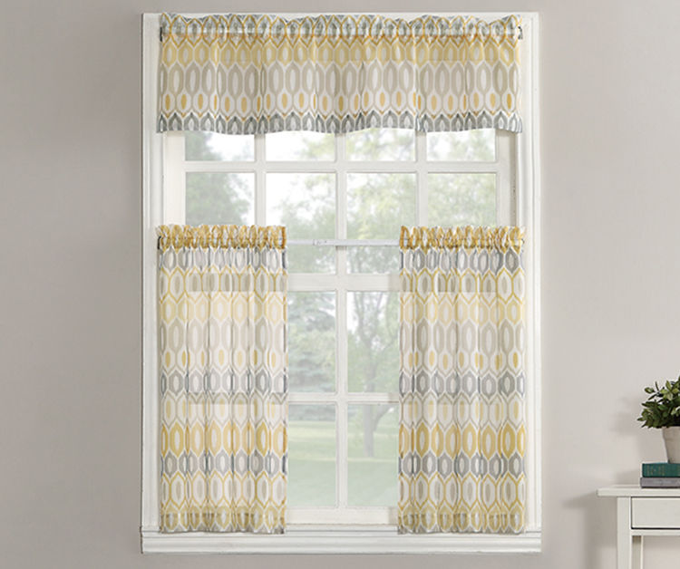 Living Colors Living Colors Kitchen Tier and Valance 3Piece Set Big Lots