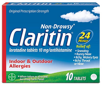 24 Hour Non-Drowsy Allergy Relief 10 Mg Tablets,10-Count