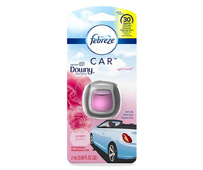 Febreze Car Air Freshener Vent Clip with Downy Scent, April Fresh, 1 Count