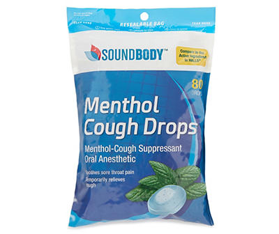 Menthol Cough Drops, 80 Count