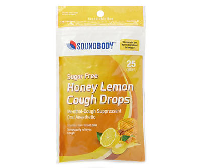 Honey Lemon Cough Drops, 25-Count