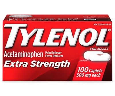 Extra Strength Caplets with 500 mg Acetaminophen, 100 ct