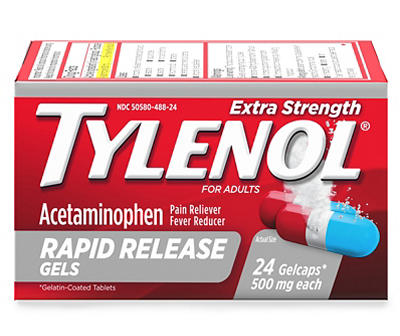 Extra Strength Rapid Release Gels with Acetaminophen, 24 ct