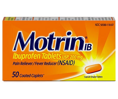 IB, Ibuprofen 200mg Tablets for Pain & Fever Relief, 50 ct.