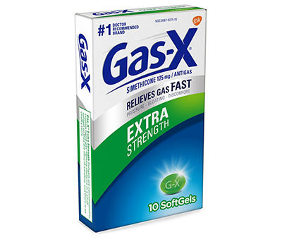 Gas-X Extra Strength Gas Relief Softgels with Simethicone 125 mg - 10 Count