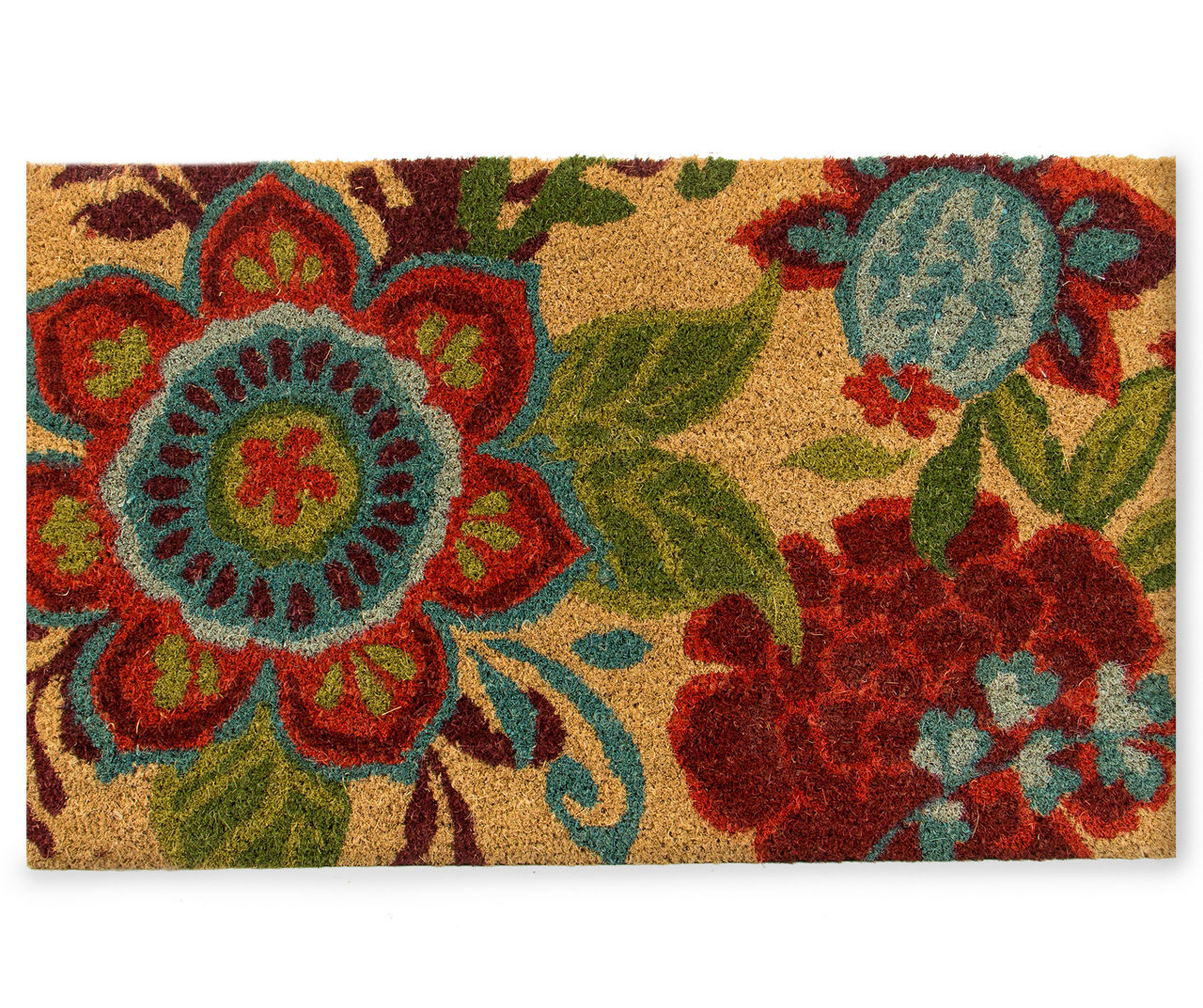 Francesca Floral Coir Outdoor Doormat, (18" x 30") Big Lots