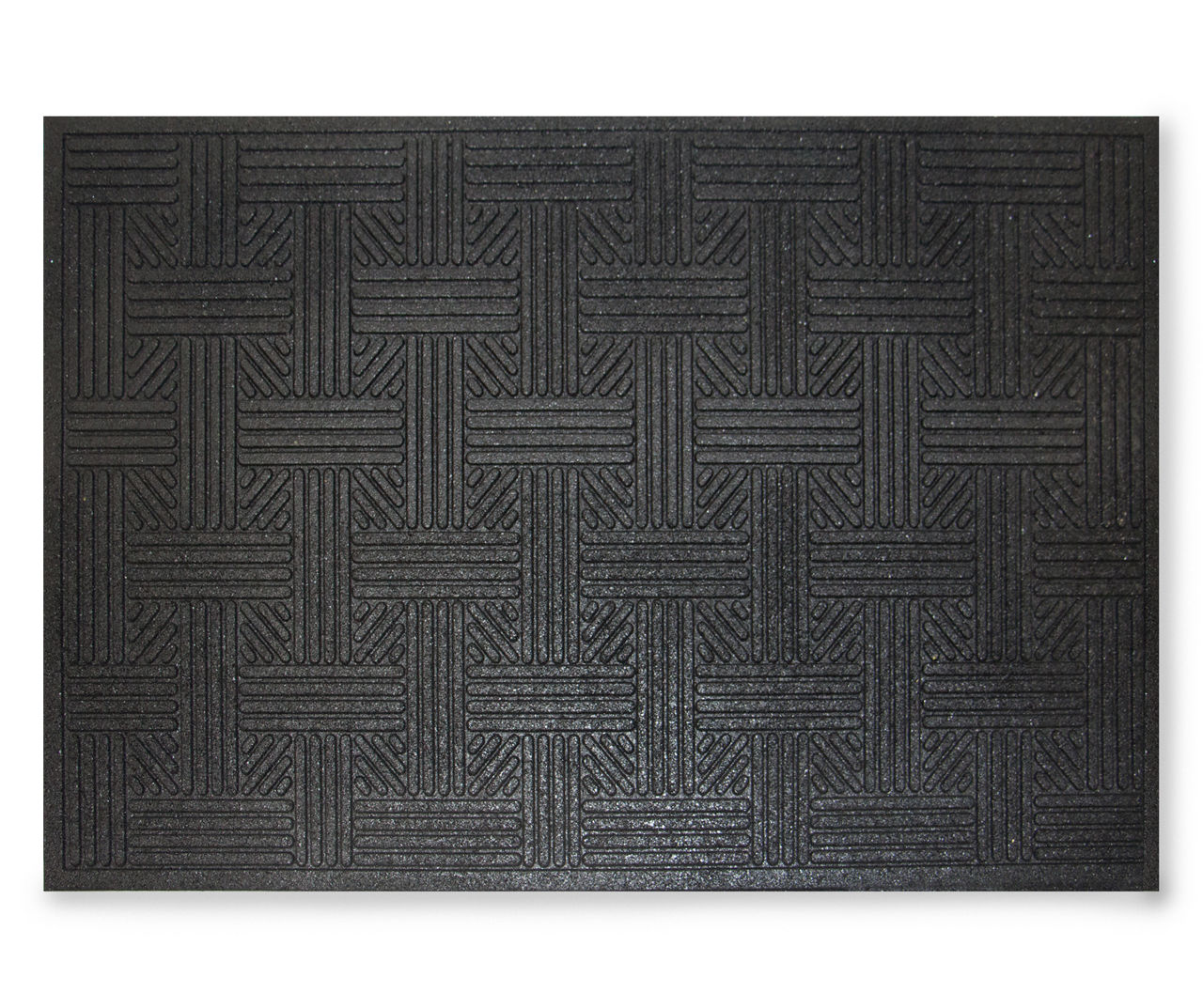 Mission Black Parquet Rubber Outdoor Doormats Big Lots