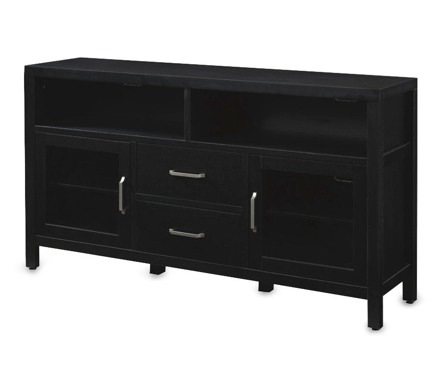 Just home black clearance tv media stand