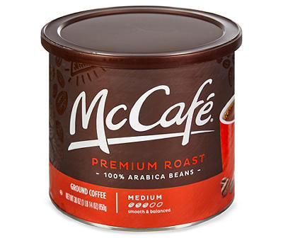 McCafe Premium Roast Medium Ground Coffee, Caffeinated 30 oz. Can
