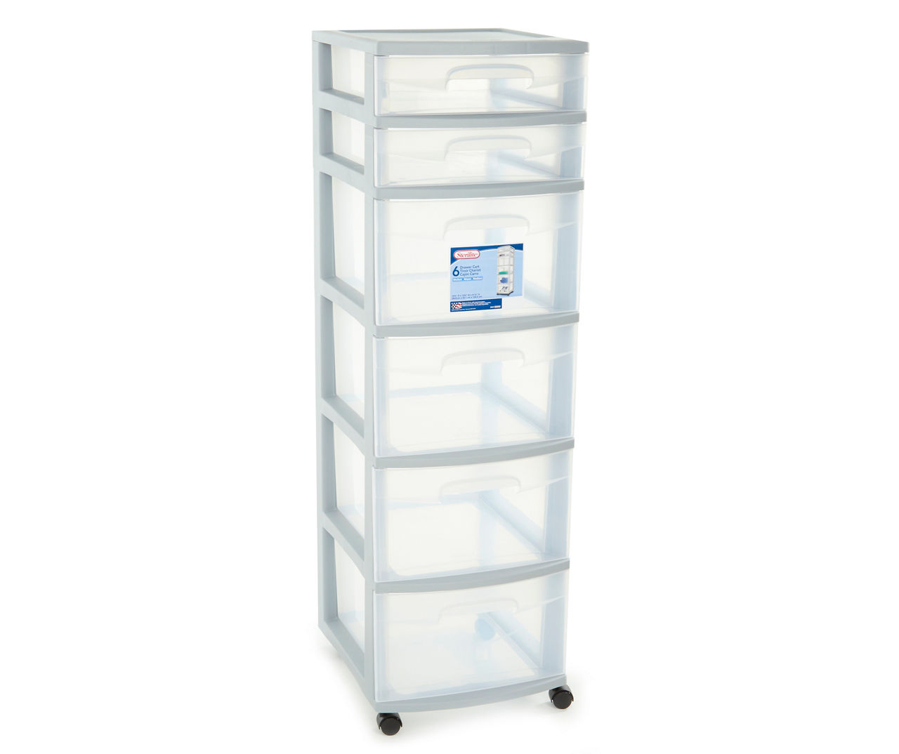 6 Drawer Plastic Storage Drawers, Vertical Storage Dresser