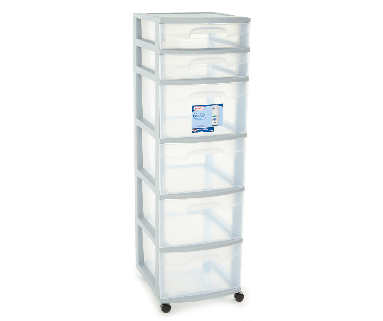 Sterilite 6-Drawer Rolling Storage Cart