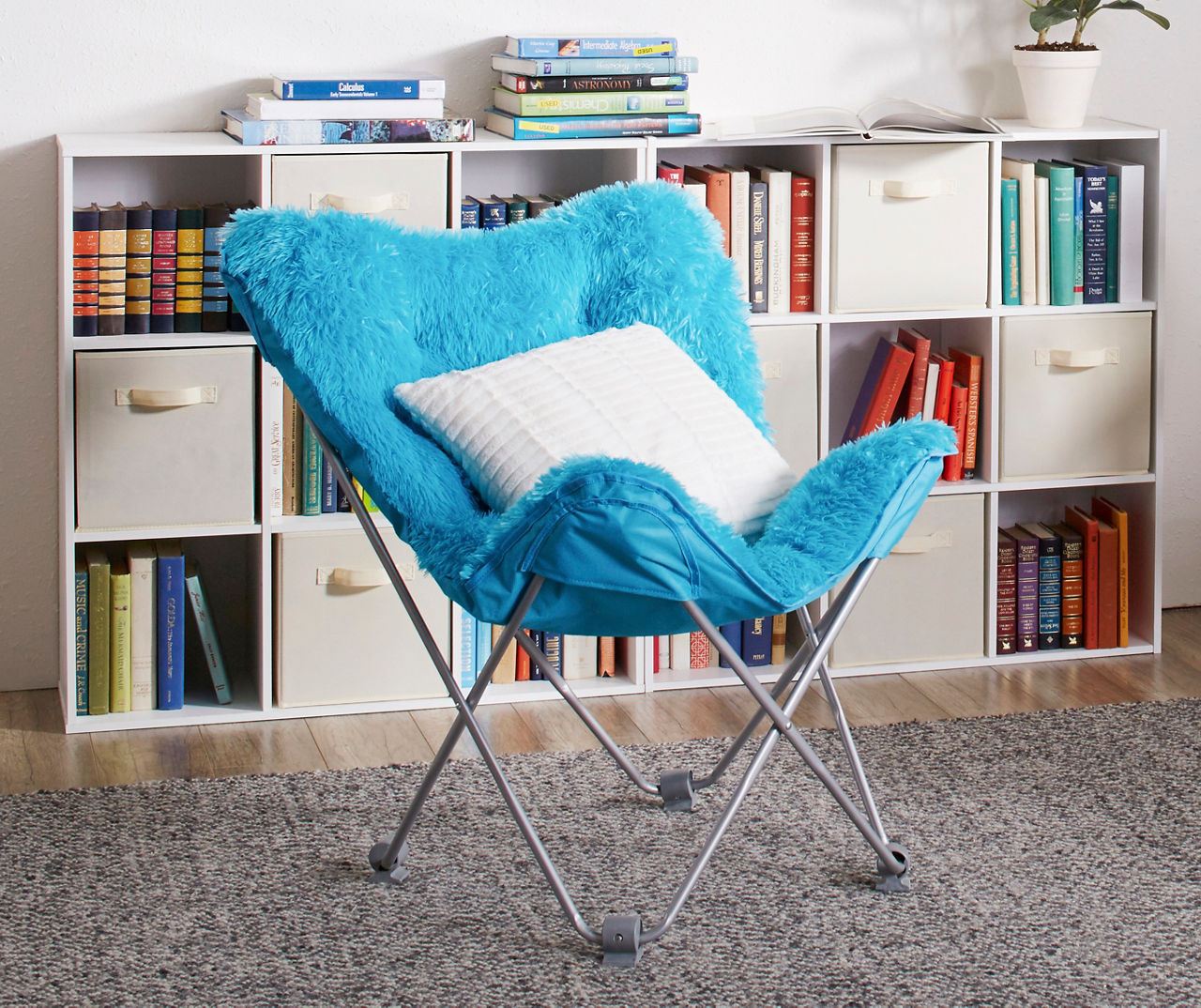 Fur folding online chair