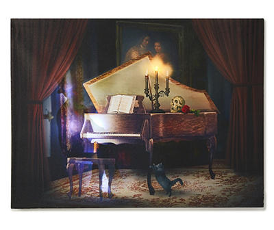 LED & Sound Haunted Piano Canvas