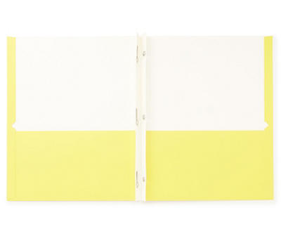 Yellow 2-Pocket Folder with Prongs