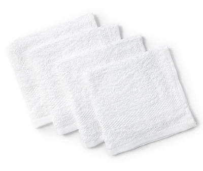 Optic White Wash Cloths, 4-Pack