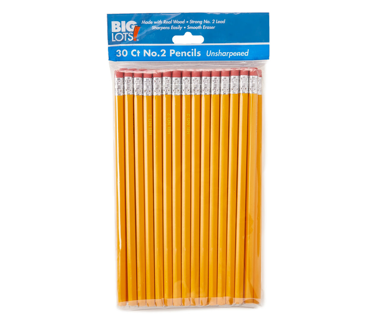 Big Lots No. 2 Pencils, 30-Pack