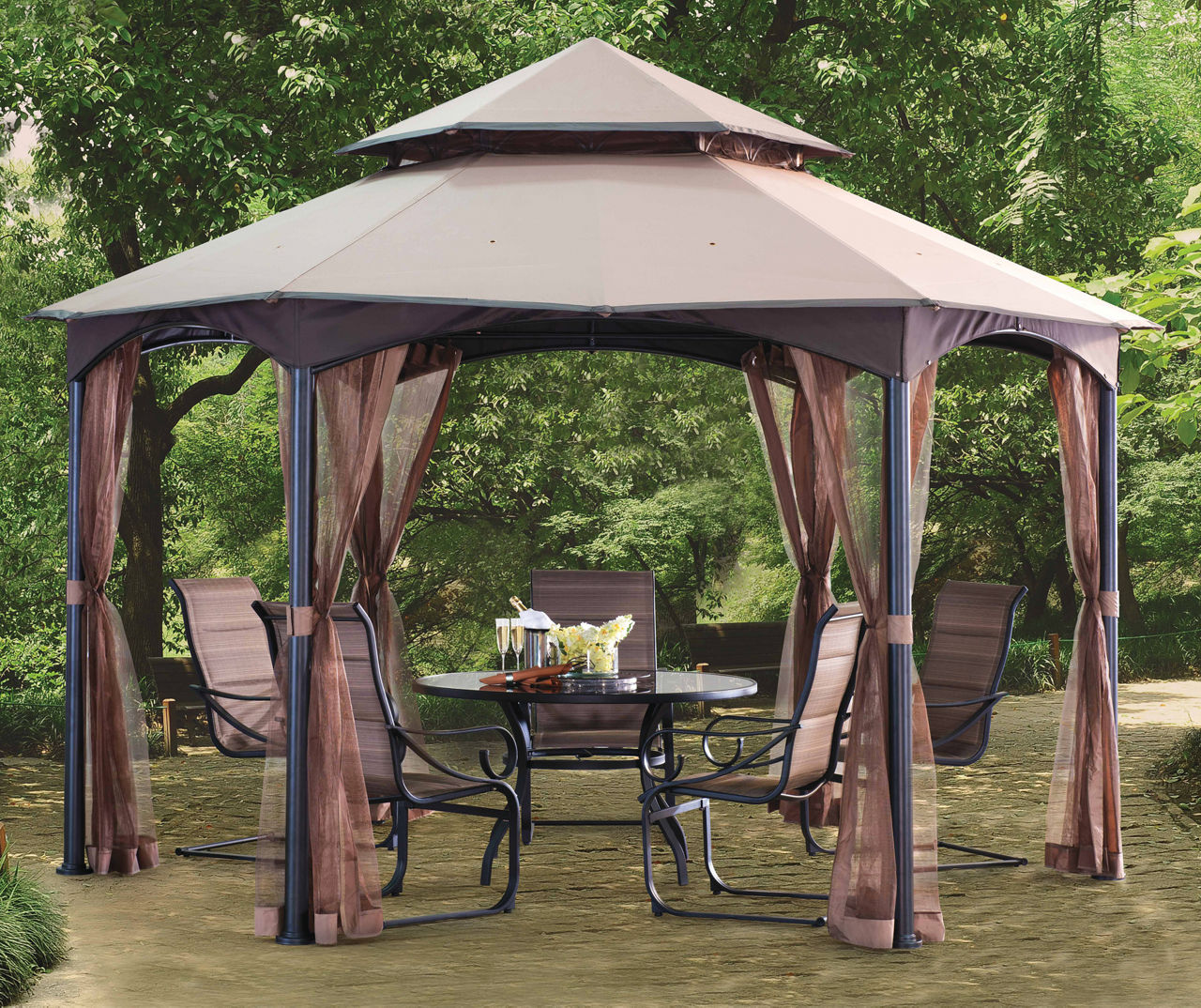 Wilson & Fisher Southbay Hexagon Gazebo Replacement Mosquito Netting ...