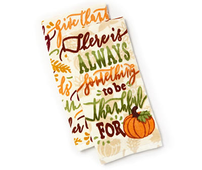 Thankful Words Kitchen Towels, 2-Pack