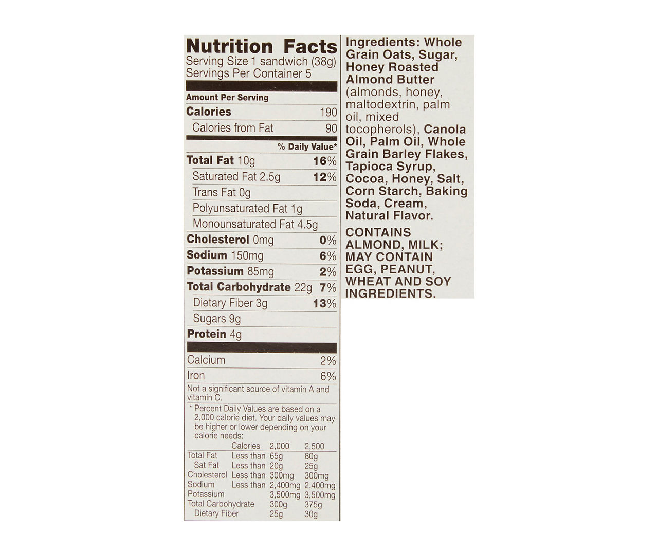Cocoa Almond Butter Biscuits, 5-Pack