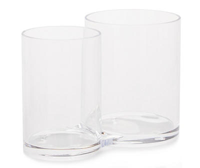 Clear Cosmetic Brushes Cups, 2-Count