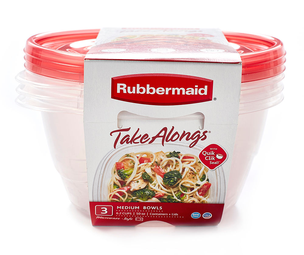 Rubbermaid Take Alongs Containers & Lids, Medium Bowls - 3 container & lids