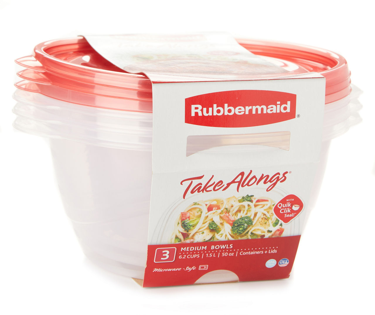 Rubbermaid TakeAlongs 6.2-Cup Round Food Storage Containers,  Special-Edition Sharp Lime Green, 6pk 