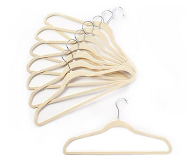 Ivory Velvet Suit Hangers, 8-Pack