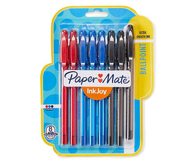 InkJoy Black, Blue & Red Ballpoint Pens, 8-Pack
