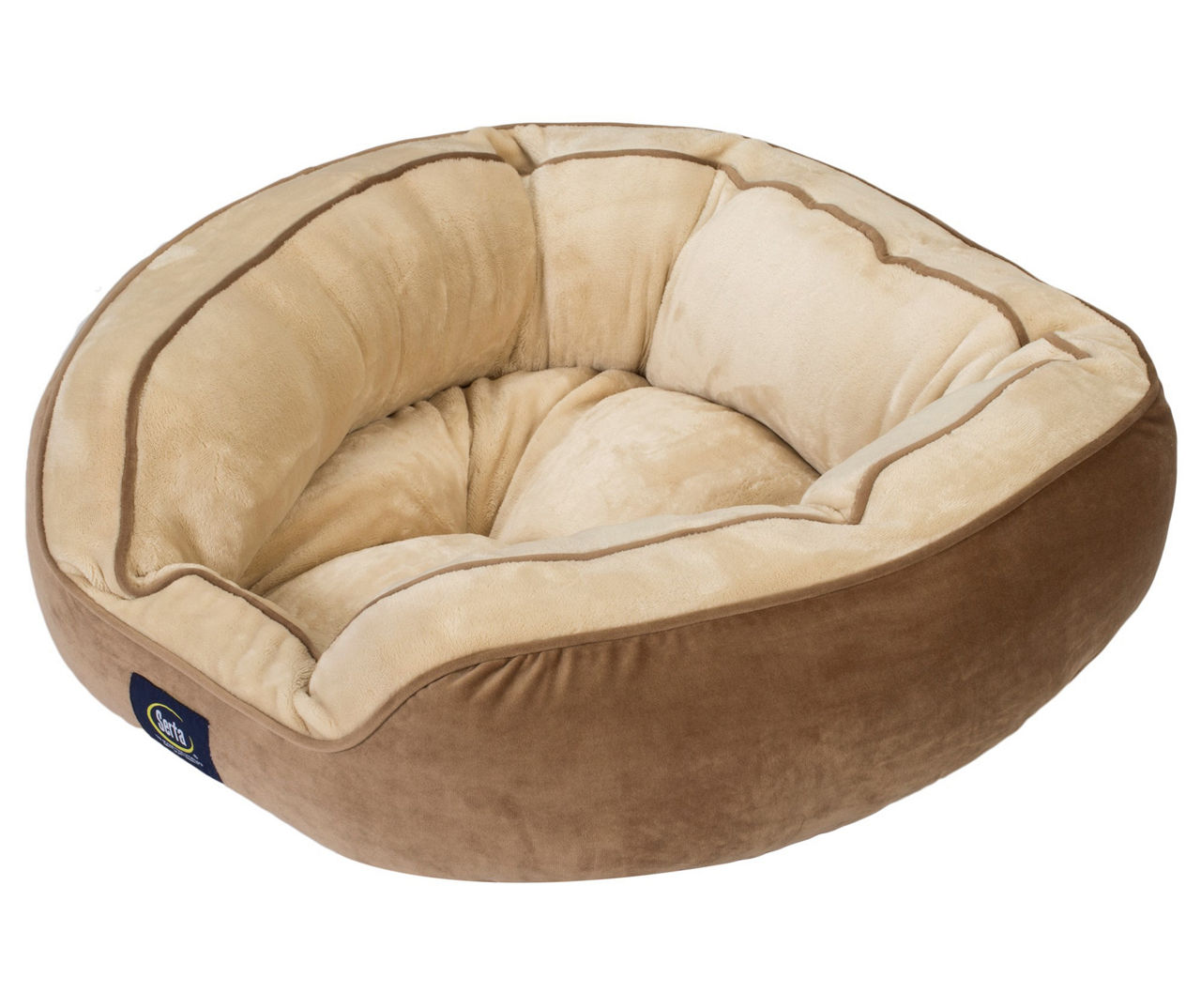 Oval memory outlet foam dog bed