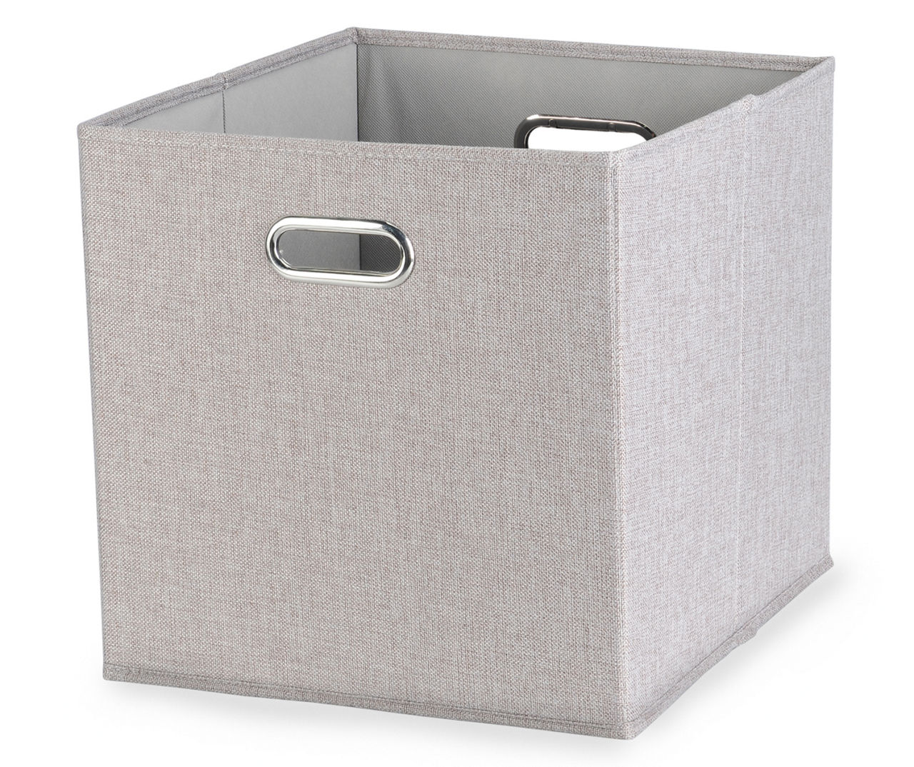Taupe Linen Bin with Handles