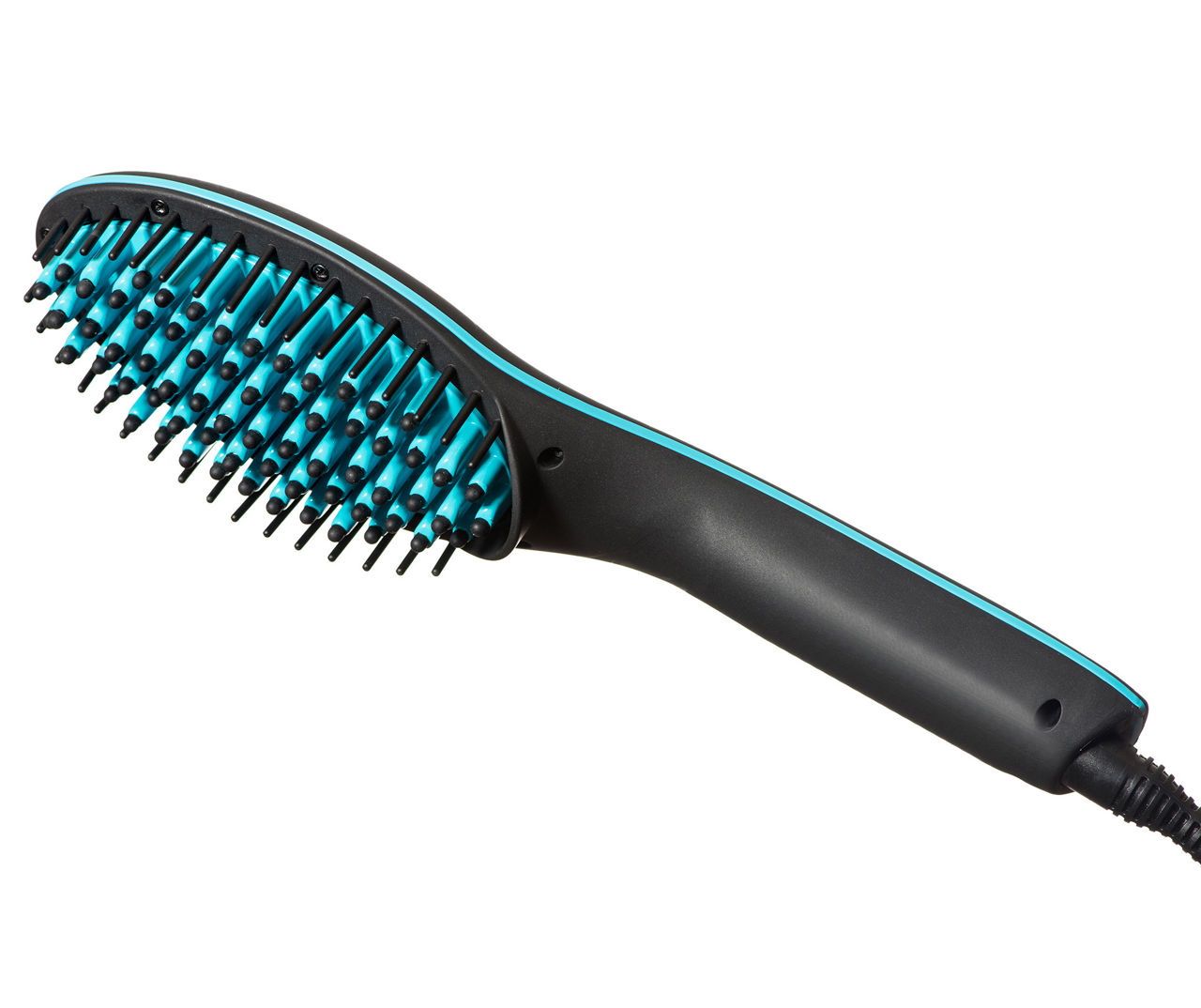 Silky straight ceramic shop hair straightening brush