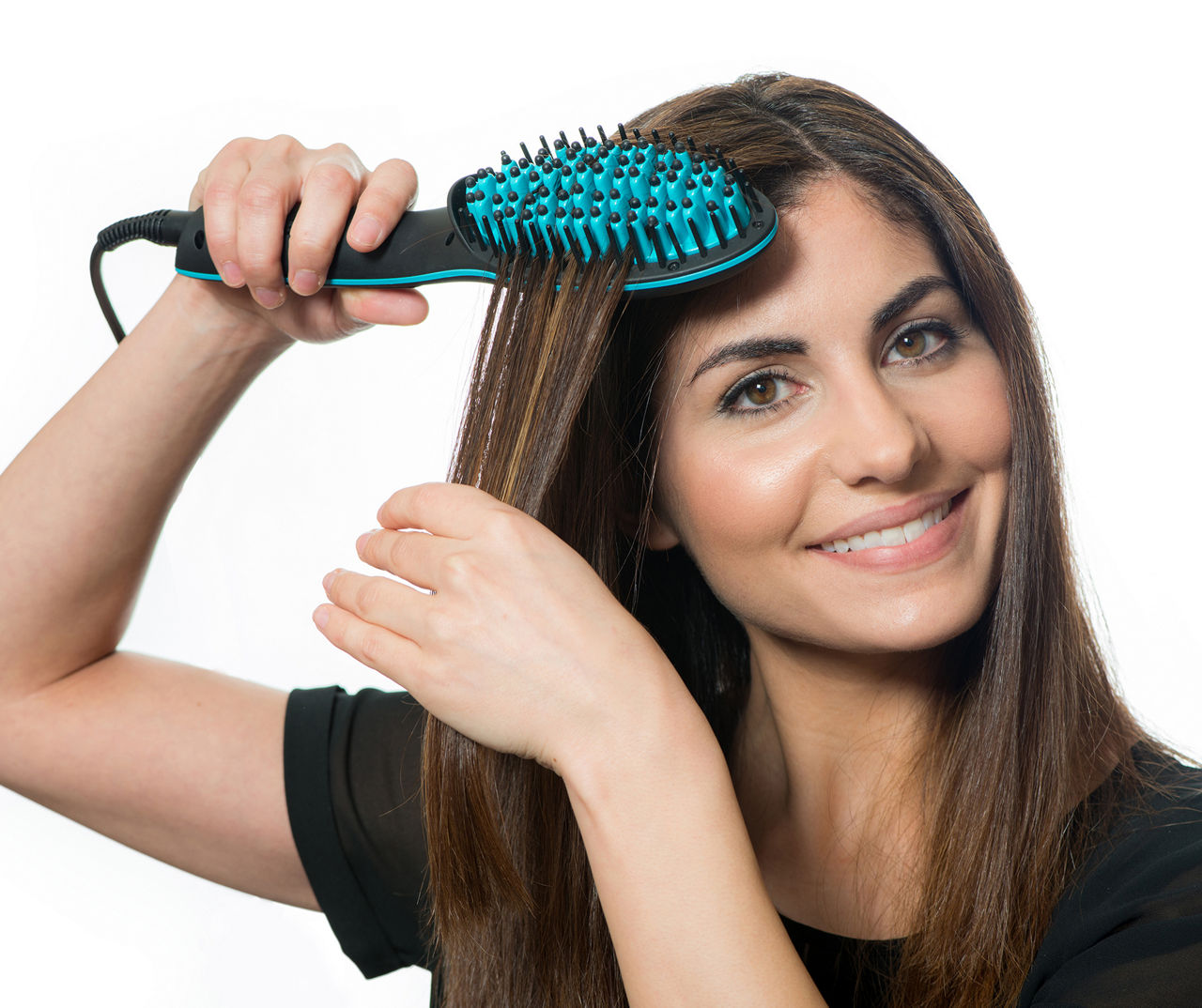 Silky straight 2025 ceramic hair brush