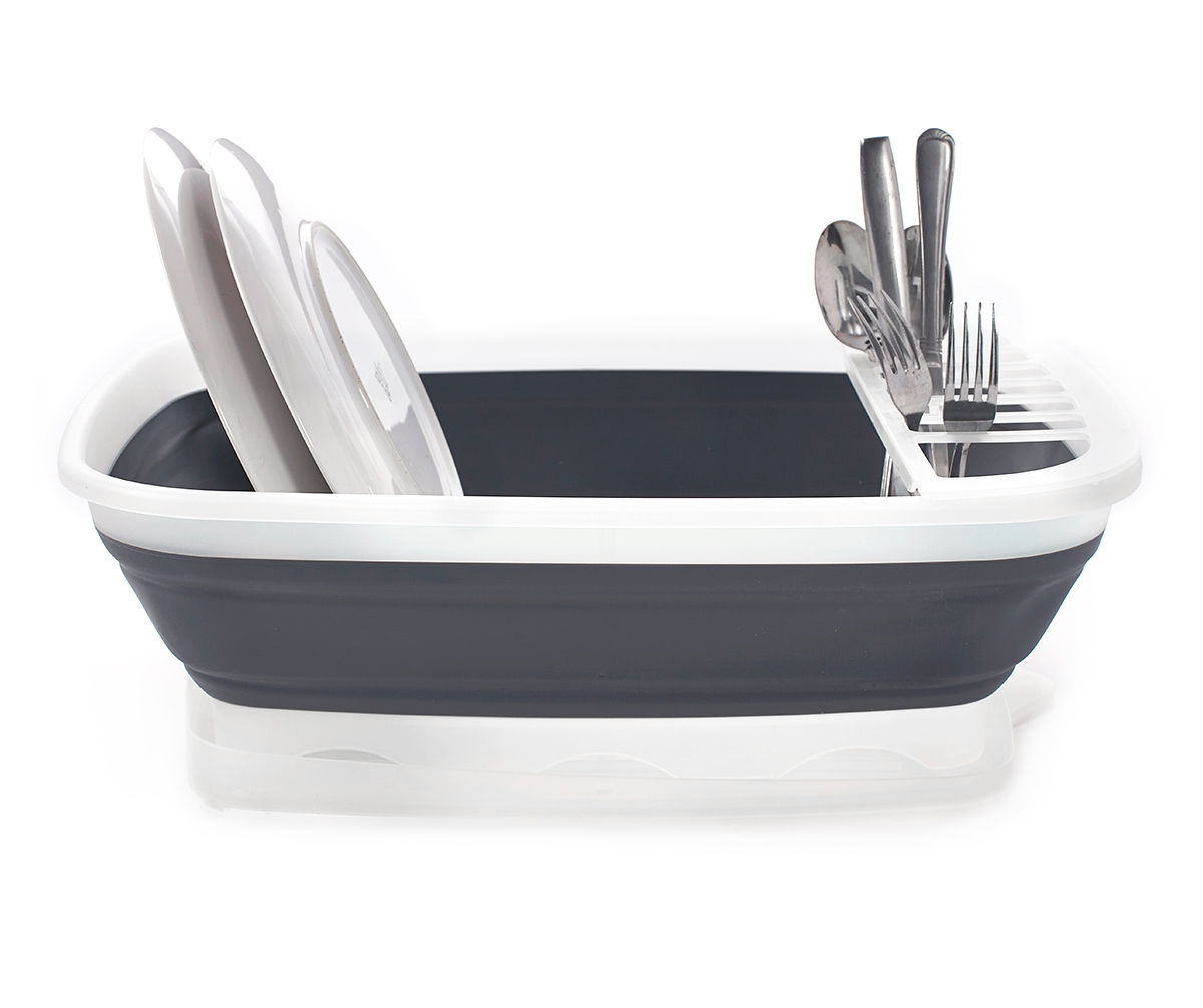 Foldable Dish Rack Large Light Grey - AA Sons