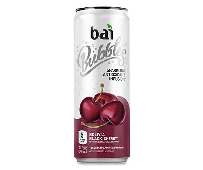 Bai Bubbles Bolivia Black Cherry, Sparkling Antioxidant Infused Beverage, 11.5 Fl Oz Can