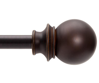 Birkin Oil Rubbed Bronze Adjustable Curtain Rod, (42" - 120")