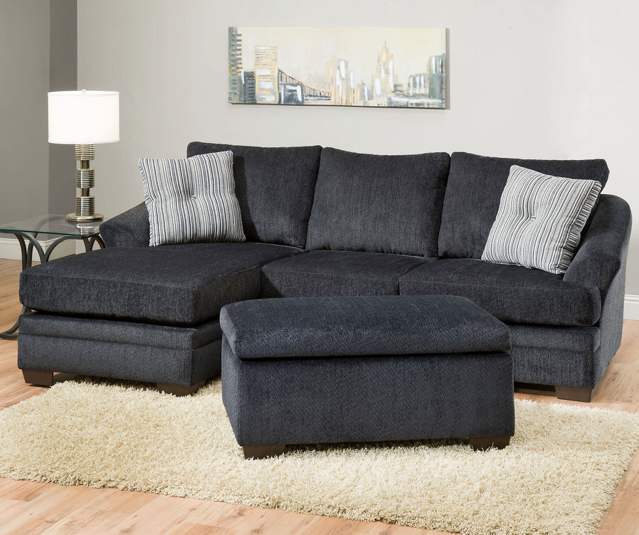 Simmons Judson Slate Sofa Chaise Big Lots