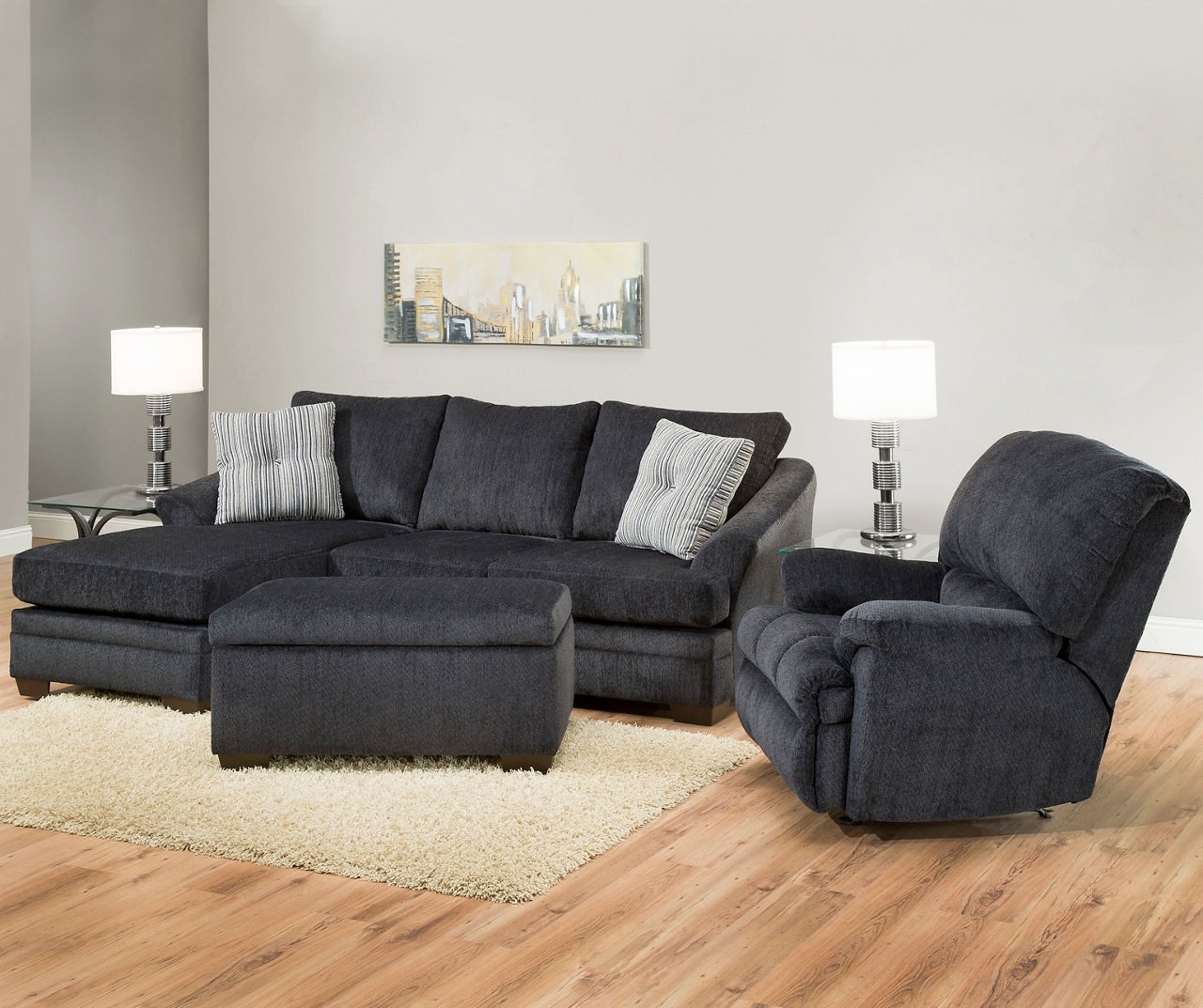 Simmons Judson Slate Sofa Chaise Big Lots