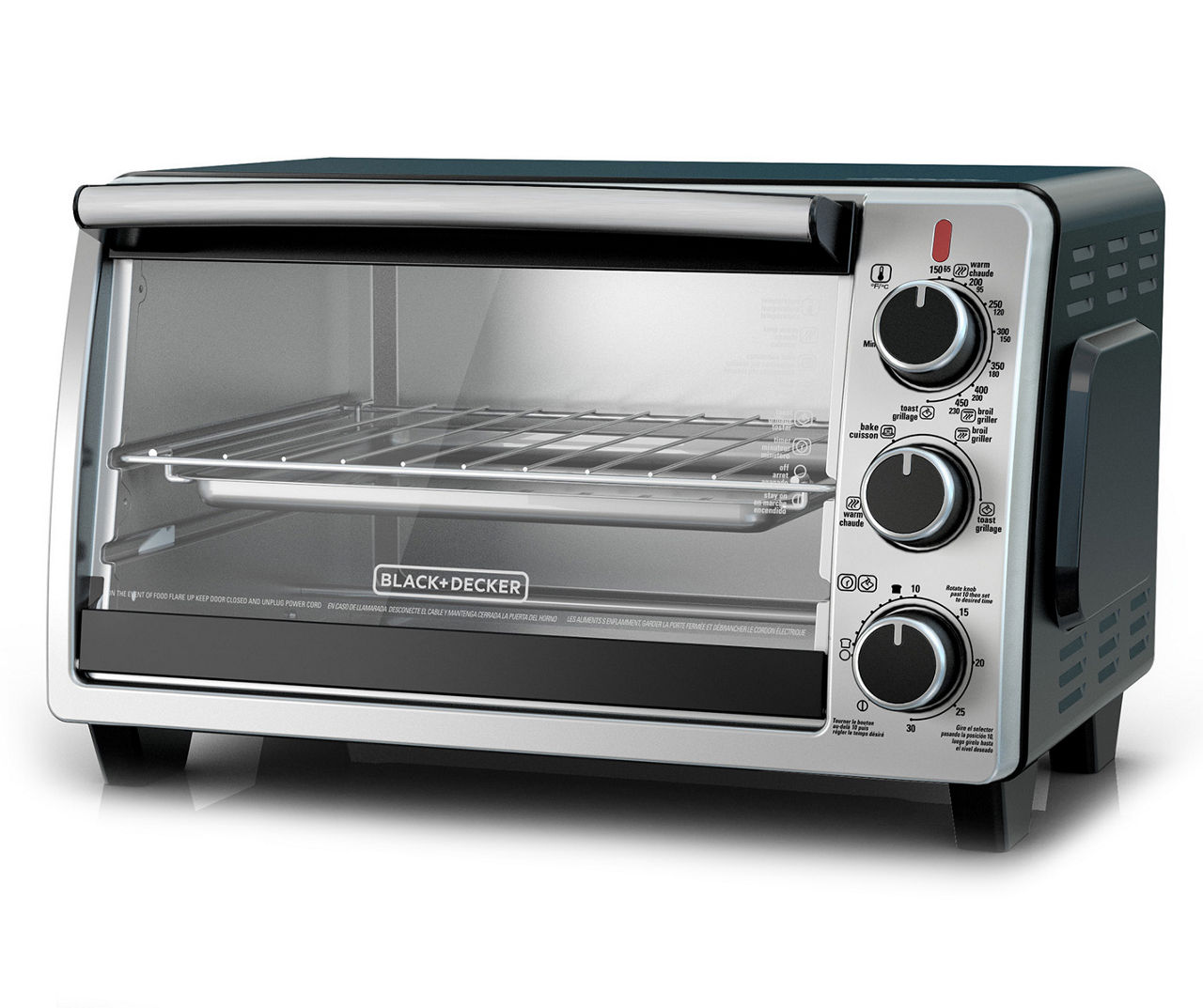 Black+decker 6-Slice Convection Oven - Stainless Steel, Silver