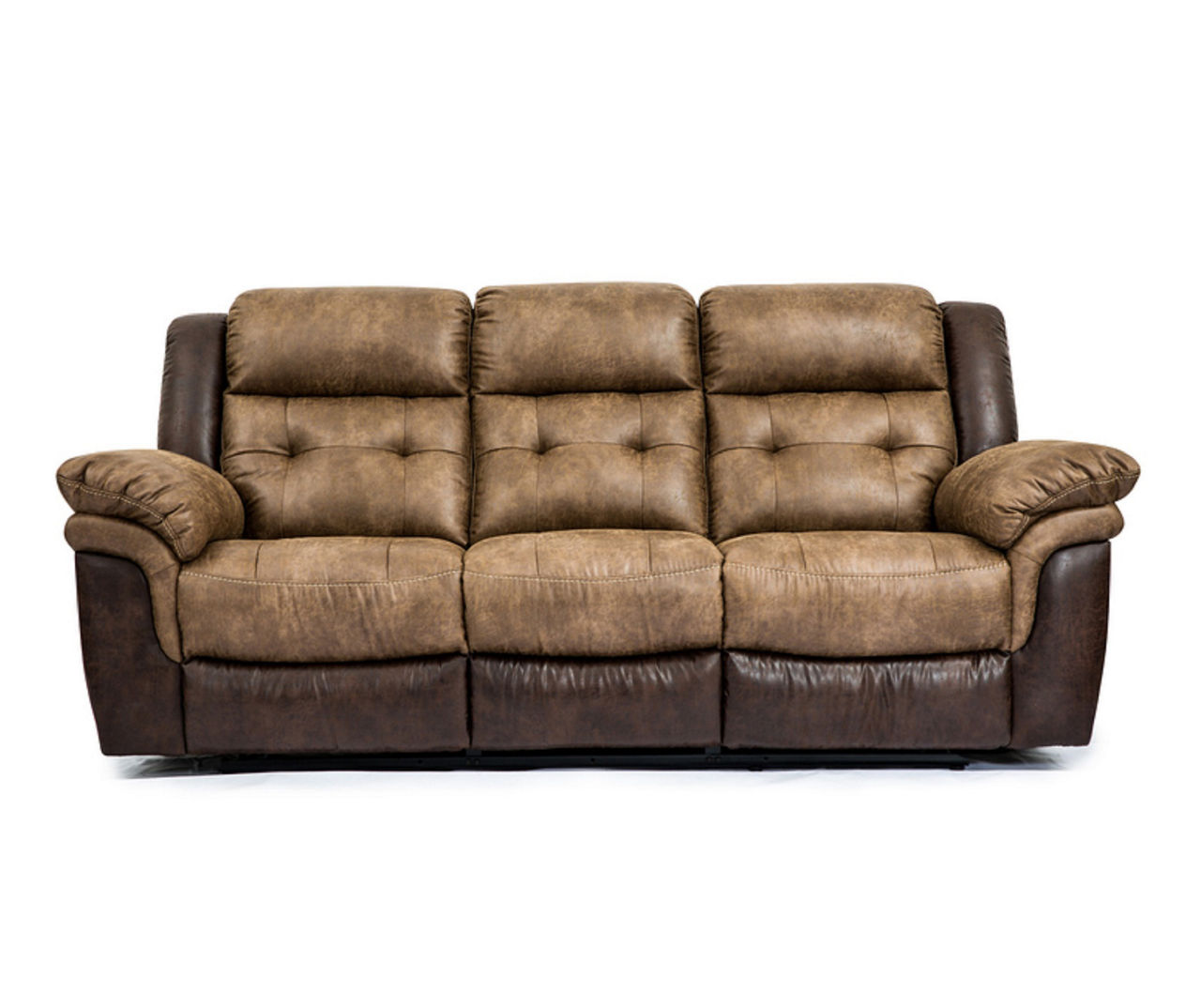Faux Leather Motion Reclining Sofa