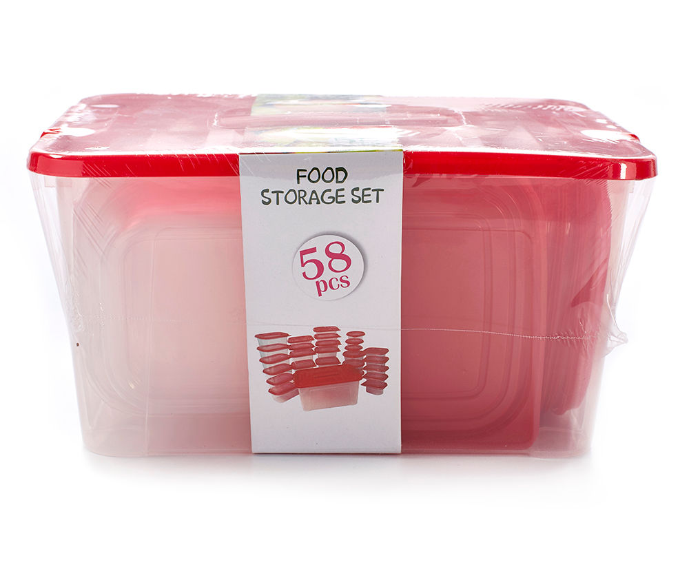 24 Piece Food Storage Containers Variety Set, Red Cosas para